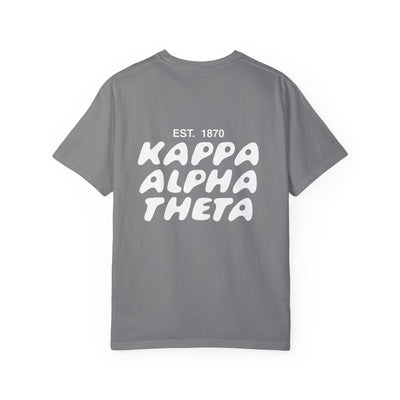 Kappa Alpha Theta Bubble Letter T-Shirt | Theta Trendy College Greek Custom Oversized Shirt | Big Little Sorority T Shirt Gift