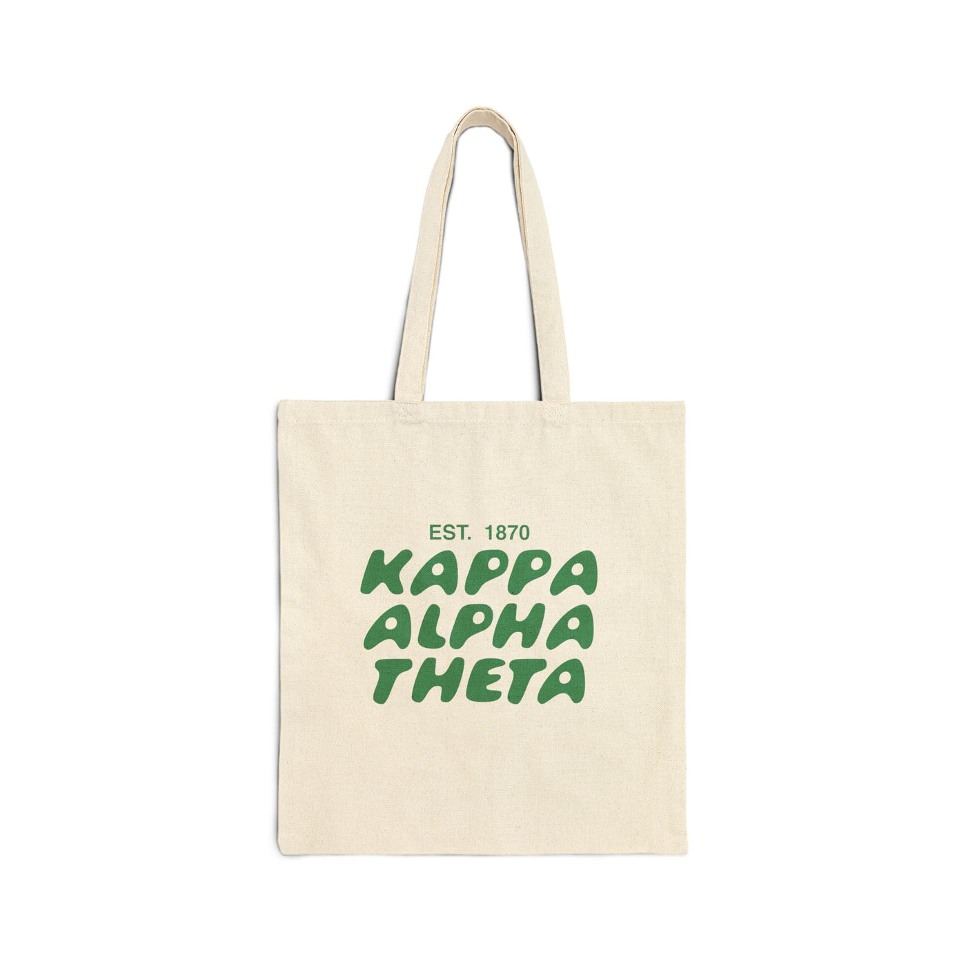 Kappa Alpha Theta Bubble Text Trendy Tote Bag | Theta College Sorority Beach Bag | Big Little Gift