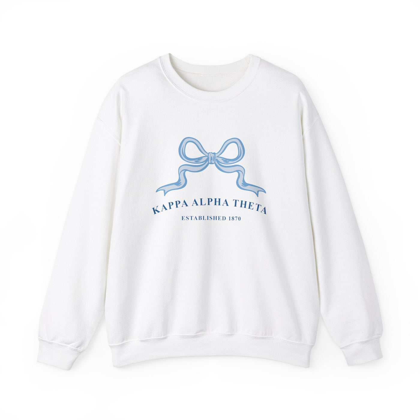 Kappa Alpha Theta Ribbon Sorority Crewneck | Theta Trendy Sweatshirt Big Little Recruitment Gift