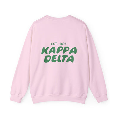 Kappa Delta Bubble Font Sorority Crewneck Sweatshirt | Kay Dee Trendy Sweatshirt | Big Little Gift | Recruitment Gift