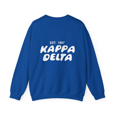 Kappa Delta Bubble Font Sorority Crewneck Sweatshirt | Kay Dee Trendy Sweatshirt | Big Little Gift | Recruitment Gift