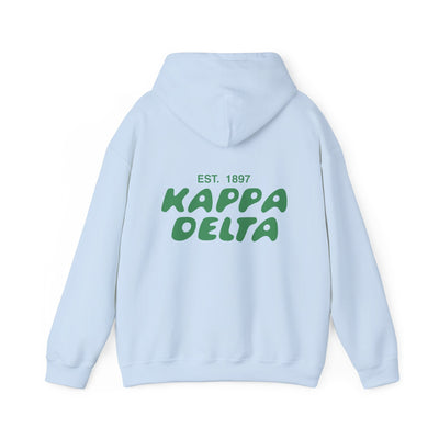 Kappa Delta Bubble Font Sorority Hoodie | Kay Dee Trendy Sweatshirt | Big Little Gift | Recruitment Gift