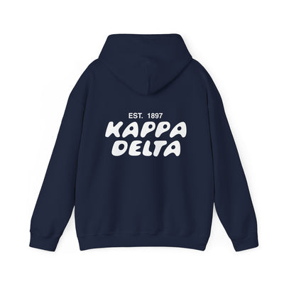 Kappa Delta Bubble Font Sorority Hoodie | Kay Dee Trendy Sweatshirt | Big Little Gift | Recruitment Gift