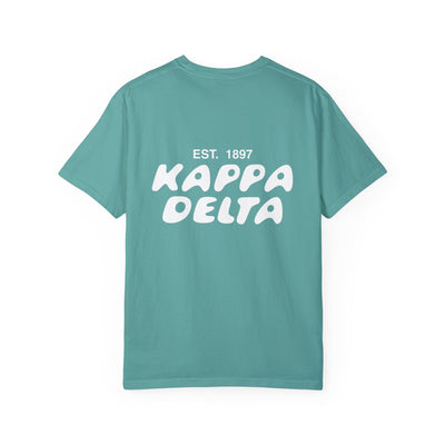 Kappa Delta Bubble Letter T-Shirt | Kay Dee Trendy College Greek Custom Oversized Shirt | Big Little Sorority T Shirt Gift