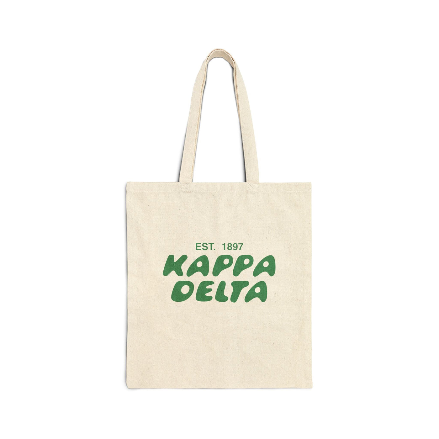 Kappa Delta Bubble Text Trendy Tote Bag | KD College Sorority Beach Bag | Big Little Gift