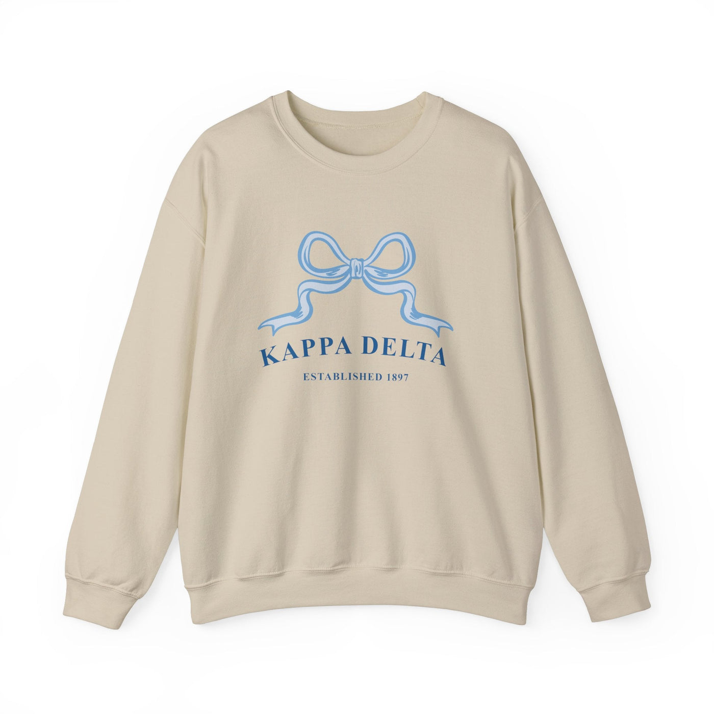 Kappa Delta Ribbon Sorority Crewneck | Kay Dee Trendy Sweatshirt Big Little Recruitment Gift