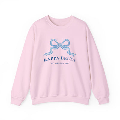 Kappa Delta Ribbon Sorority Crewneck | Kay Dee Trendy Sweatshirt Big Little Recruitment Gift