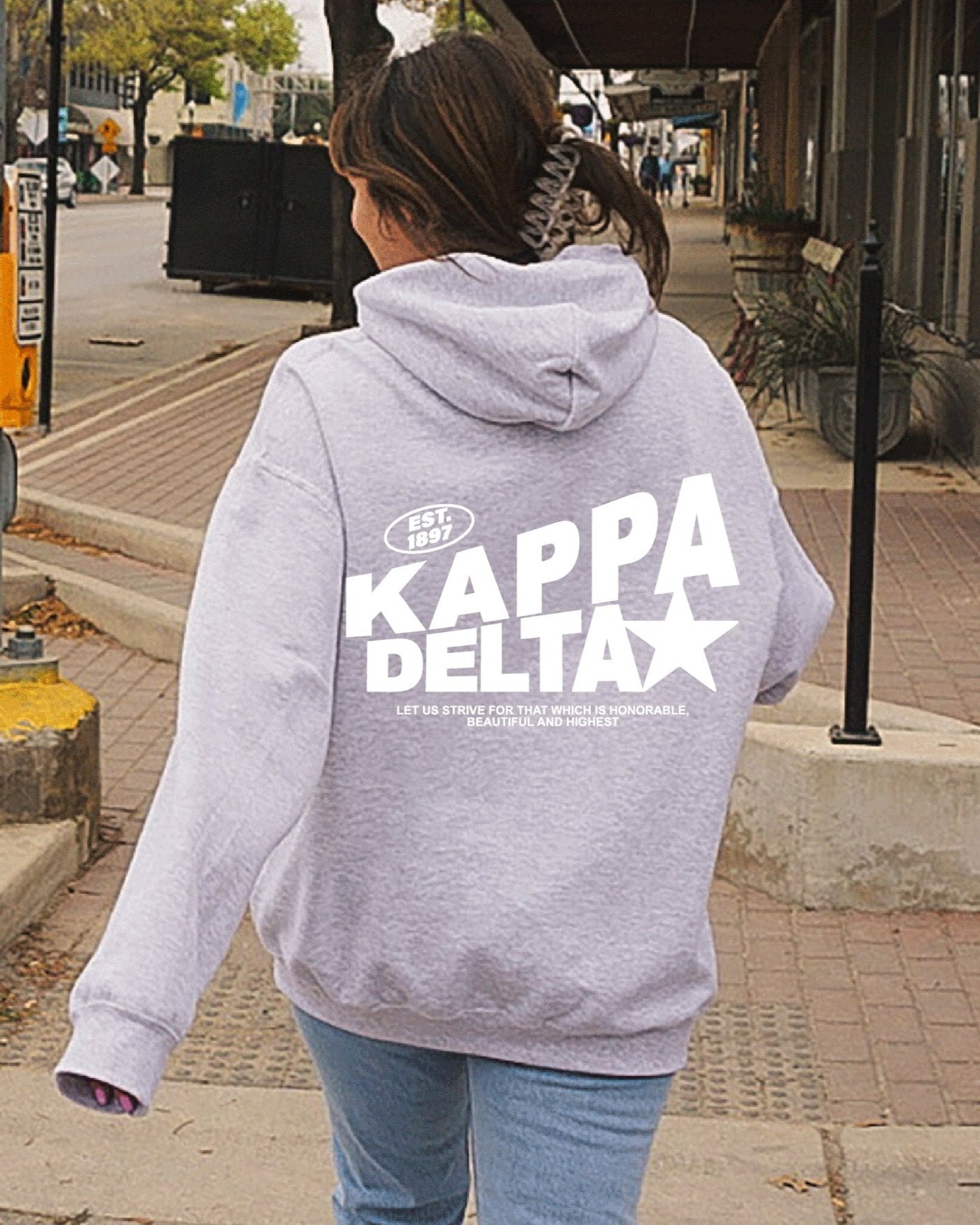 Kappa Delta Trendy Star Sorority Hoodie | Kay Dee Cute Sweatshirt | Big Little Gift | Recruitment Gift