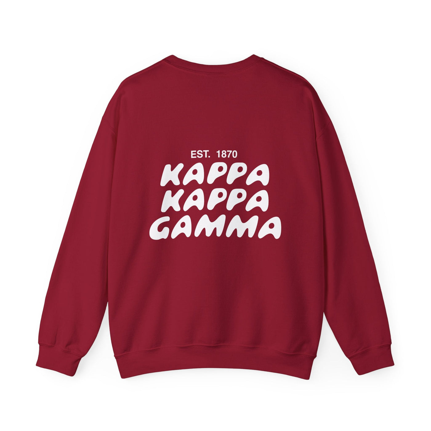 Kappa Kappa Gamma Bubble Font Sorority Crewneck Sweatshirt | KKG Trendy Sweatshirt | Big Little Gift | Recruitment Gift