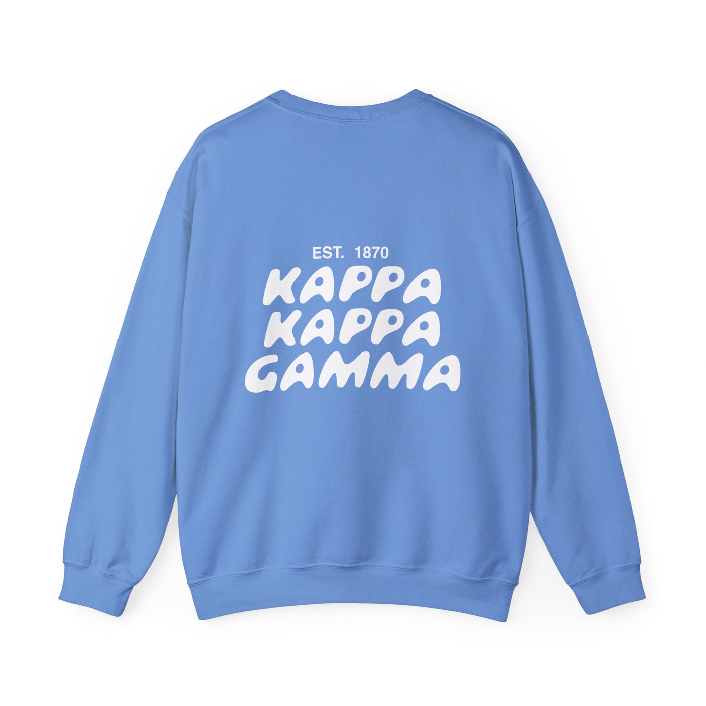 Kappa Kappa Gamma Bubble Font Sorority Crewneck Sweatshirt | KKG Trendy Sweatshirt | Big Little Gift | Recruitment Gift