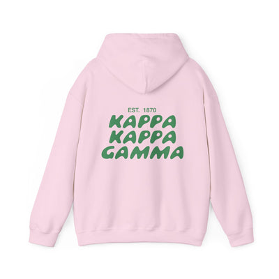 Kappa Kappa Gamma Bubble Font Sorority Hoodie | KKG Trendy Sweatshirt | Big Little Gift | Recruitment Gift