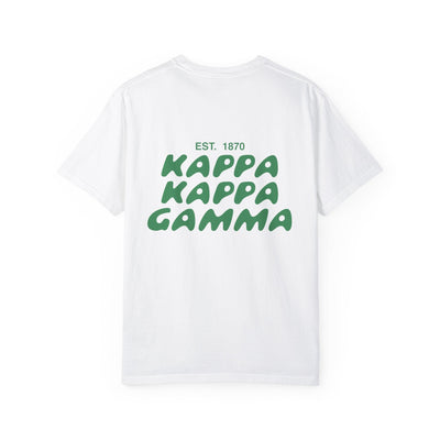 Kappa Kappa Gamma Bubble Letter T-Shirt | KKG Trendy College Greek Custom Oversized Shirt | Big Little Sorority T Shirt Gift