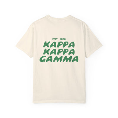 Kappa Kappa Gamma Bubble Letter T-Shirt | KKG Trendy College Greek Custom Oversized Shirt | Big Little Sorority T Shirt Gift