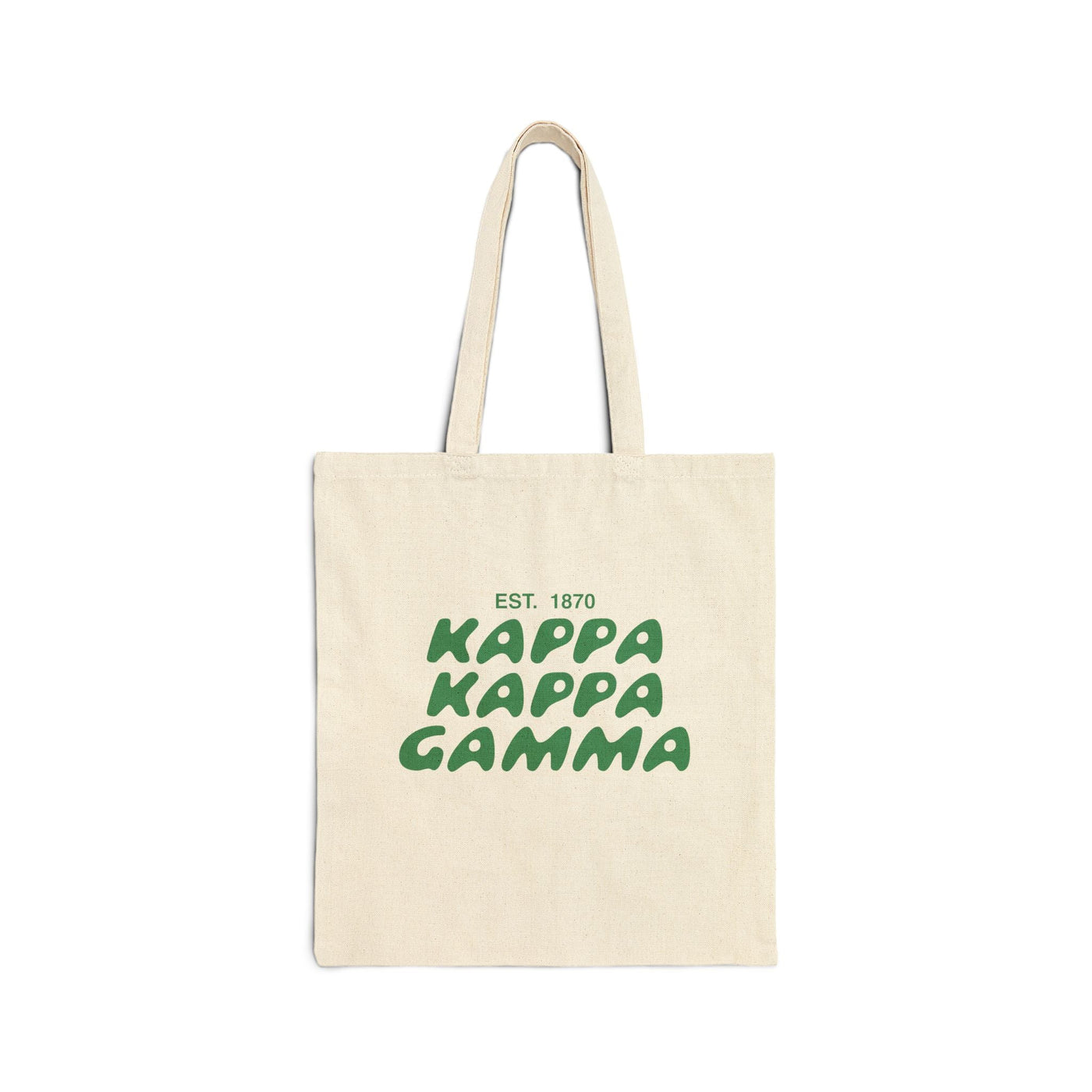 Kappa Kappa Gamma Bubble Text Trendy Tote Bag | Chi O College Sorority Beach Bag | Big Little Gift