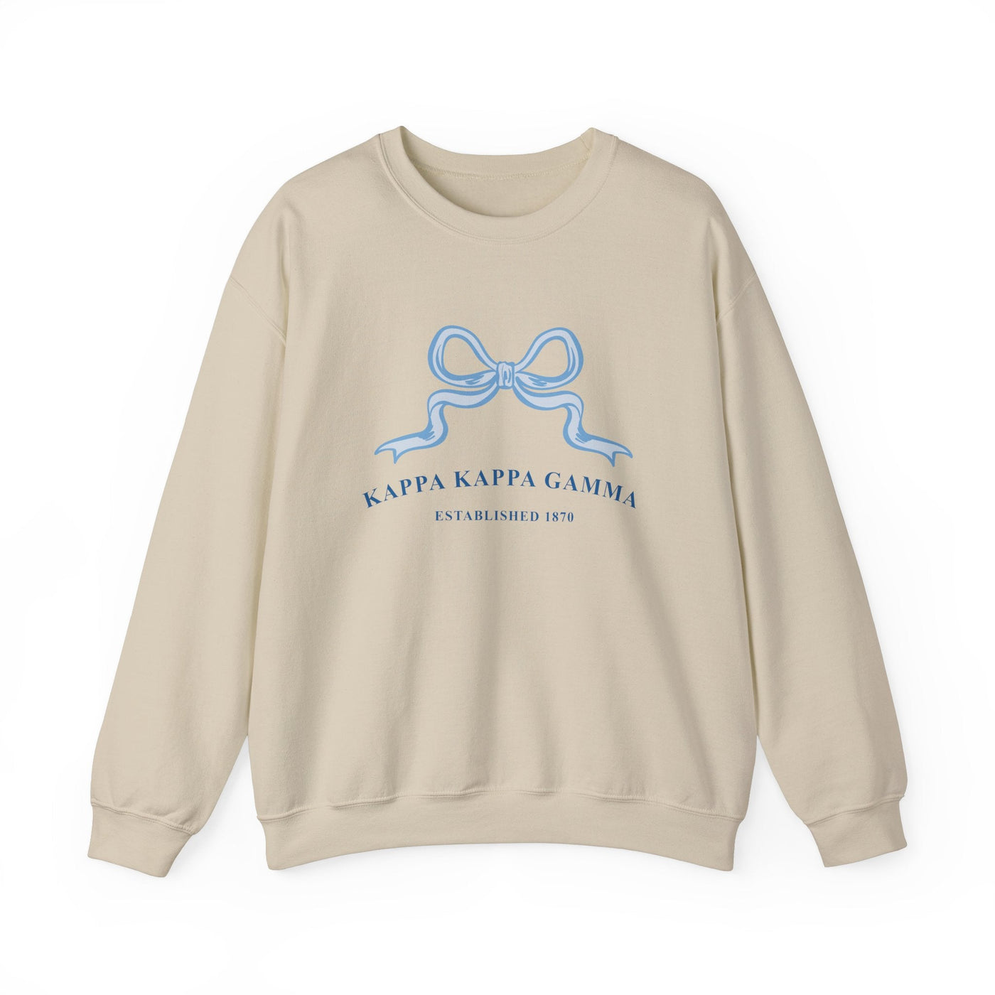 Kappa Kappa Gamma Ribbon Sorority Crewneck | KKG Trendy Sweatshirt Big Little Recruitment Gift