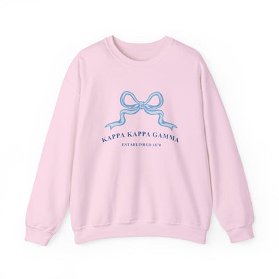 Kappa Kappa Gamma Ribbon Sorority Crewneck | KKG Trendy Sweatshirt Big Little Recruitment Gift