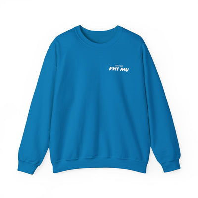 Phi Mu Bubble Font Sorority Crewneck Sweatshirt | Phi Mu Trendy Sweatshirt | Big Little Gift | Recruitment Gift