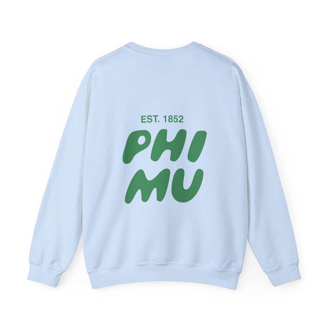 Phi Mu Bubble Font Sorority Crewneck Sweatshirt | Phi Mu Trendy Sweatshirt | Big Little Gift | Recruitment Gift