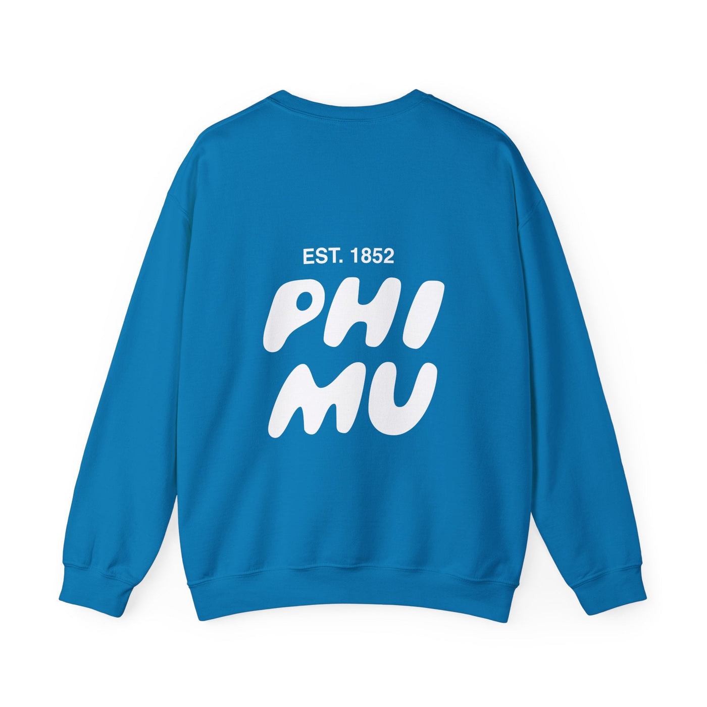 Phi Mu Bubble Font Sorority Crewneck Sweatshirt | Phi Mu Trendy Sweatshirt | Big Little Gift | Recruitment Gift