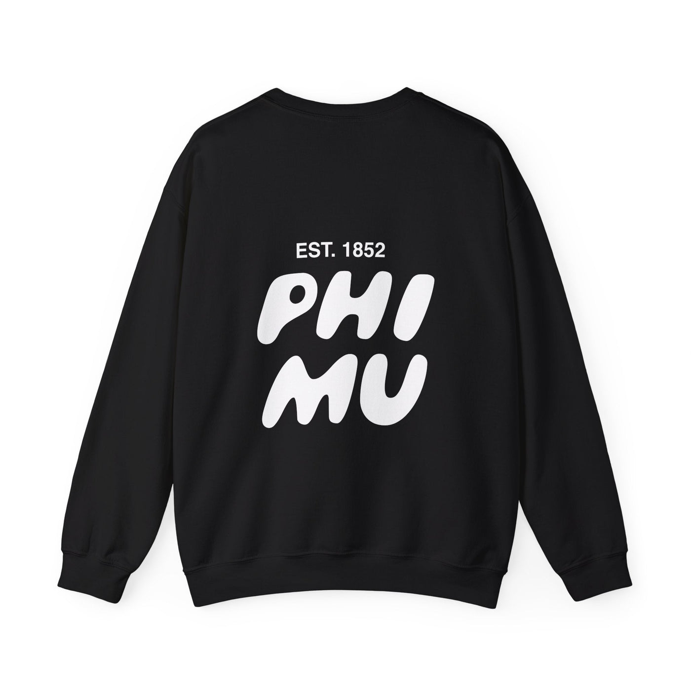 Phi Mu Bubble Font Sorority Crewneck Sweatshirt | Phi Mu Trendy Sweatshirt | Big Little Gift | Recruitment Gift