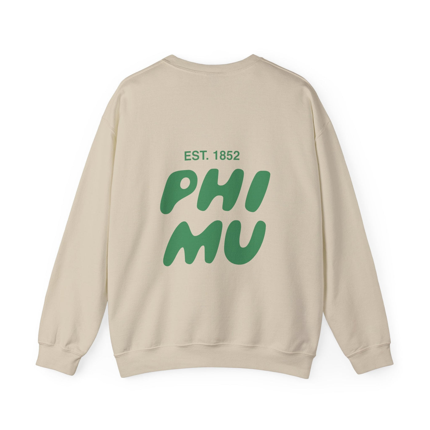 Phi Mu Bubble Font Sorority Crewneck Sweatshirt | Phi Mu Trendy Sweatshirt | Big Little Gift | Recruitment Gift