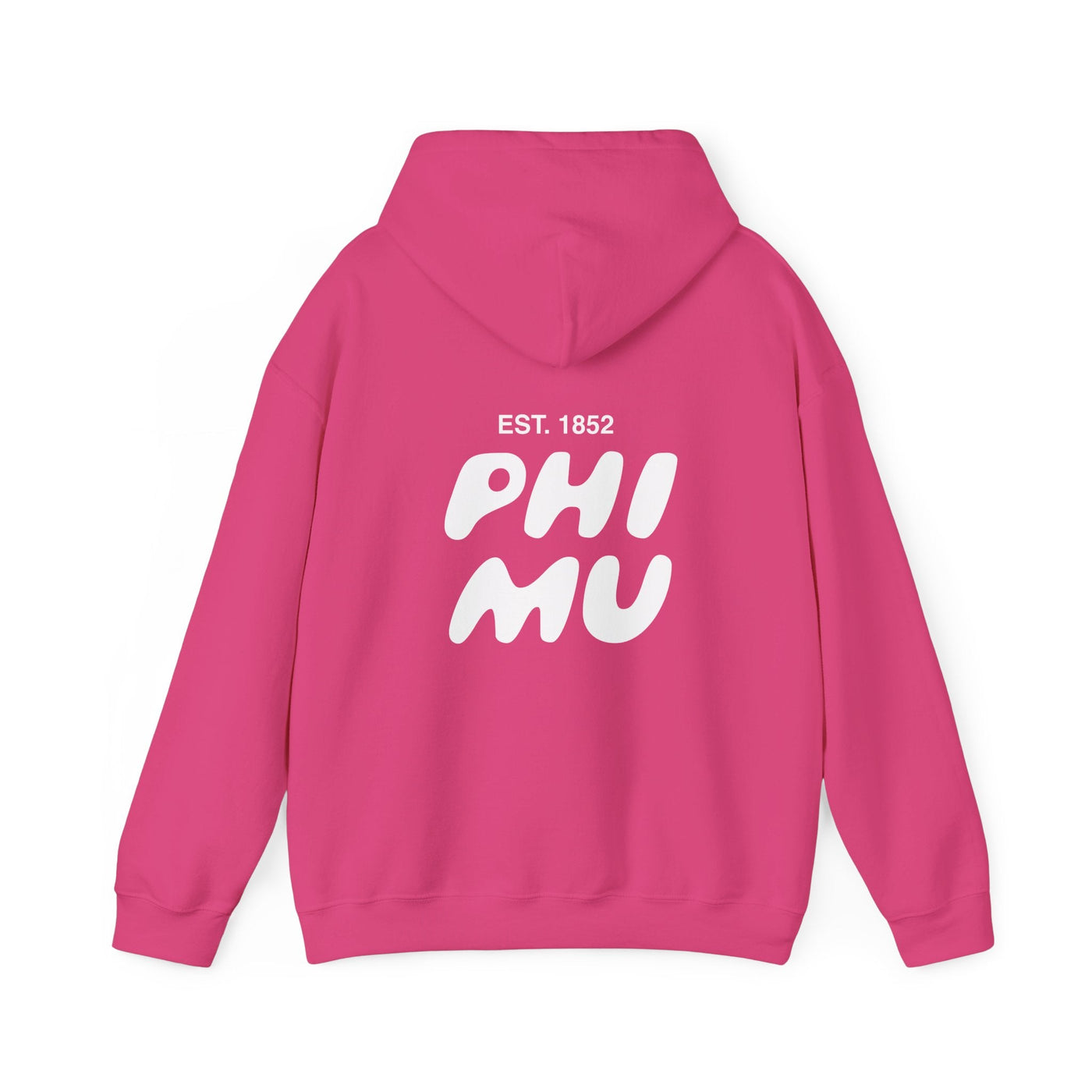 Phi Mu Bubble Font Sorority Hoodie | Phi mu Trendy Sweatshirt | Big Little Gift | Recruitment Gift