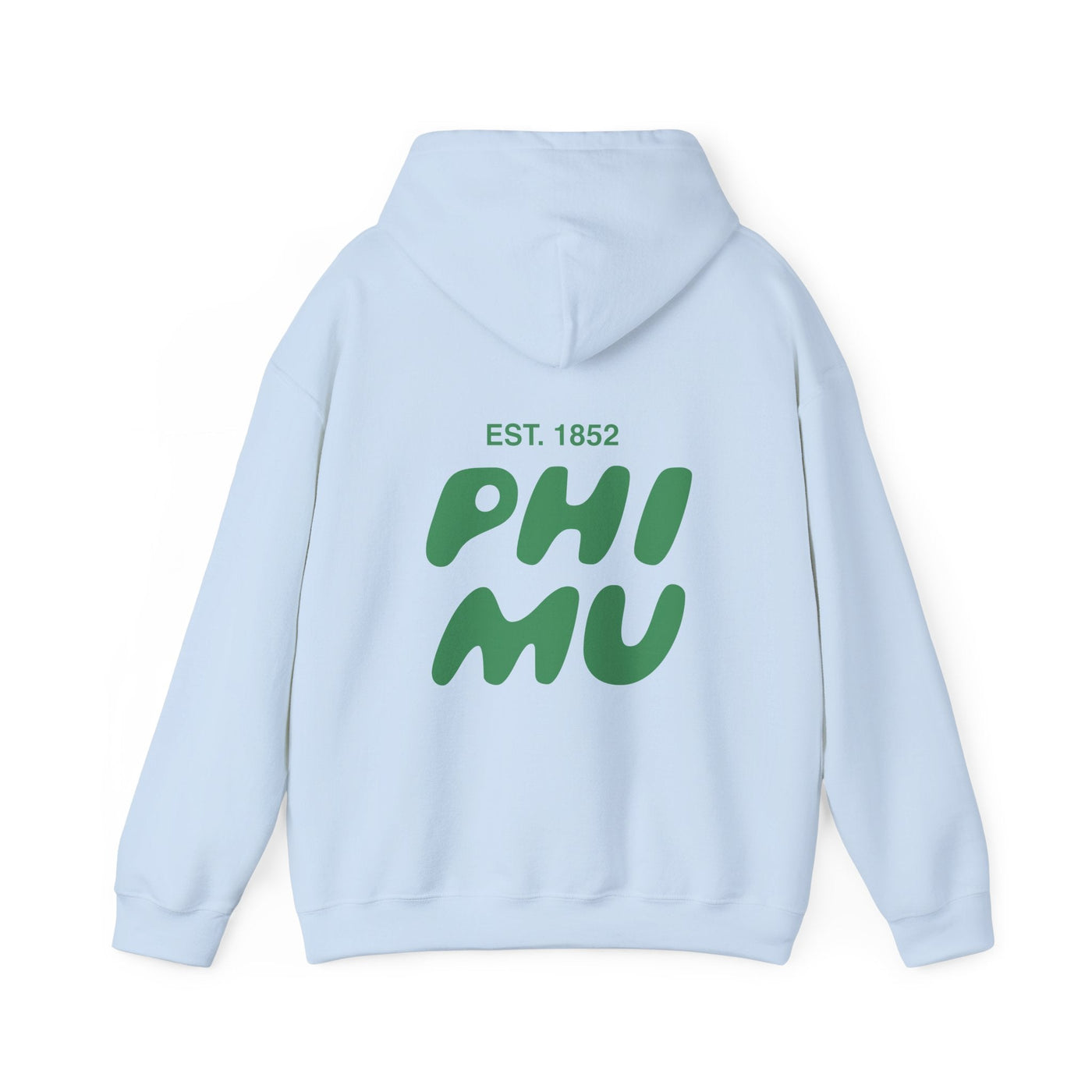 Phi Mu Bubble Font Sorority Hoodie | Phi mu Trendy Sweatshirt | Big Little Gift | Recruitment Gift