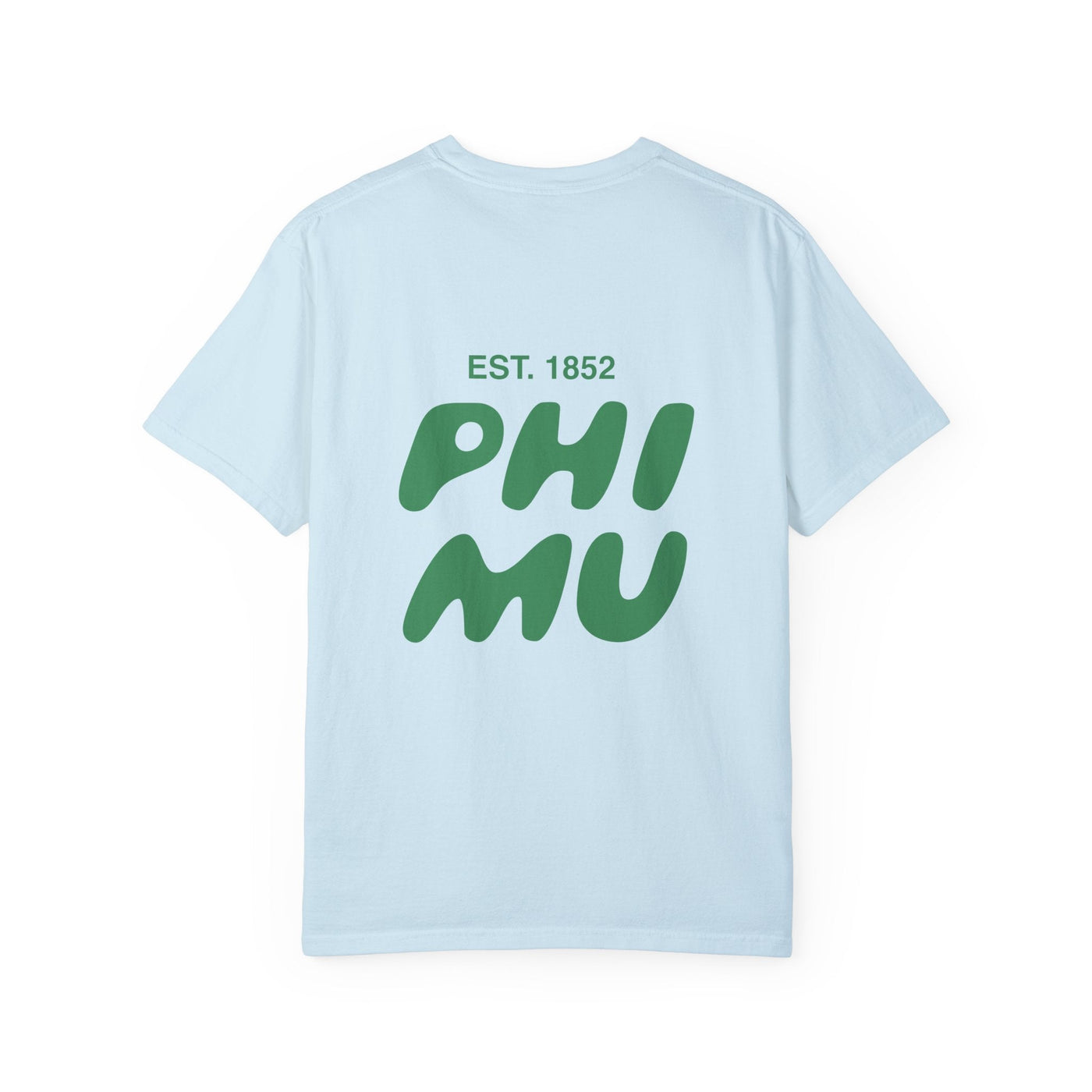 Phi Mu Bubble Letter T-Shirt | Phi Mu Trendy College Greek Custom Oversized Shirt | Big Little Sorority T Shirt Gift