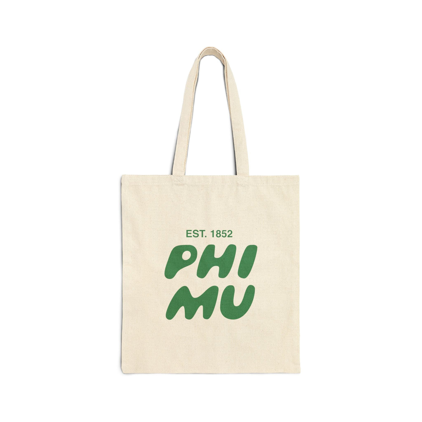 Phi Mu Bubble Text Trendy Tote Bag | Phi Mu College Sorority Beach Bag | Big Little Gift