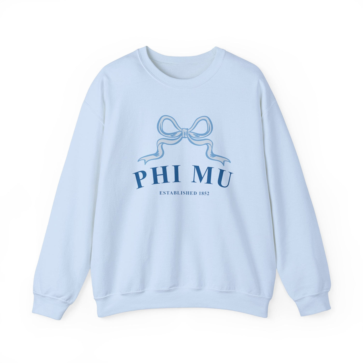 Phi Mu Ribbon Sorority Crewneck | Phi Mu Trendy Sweatshirt Big Little Recruitment Gift