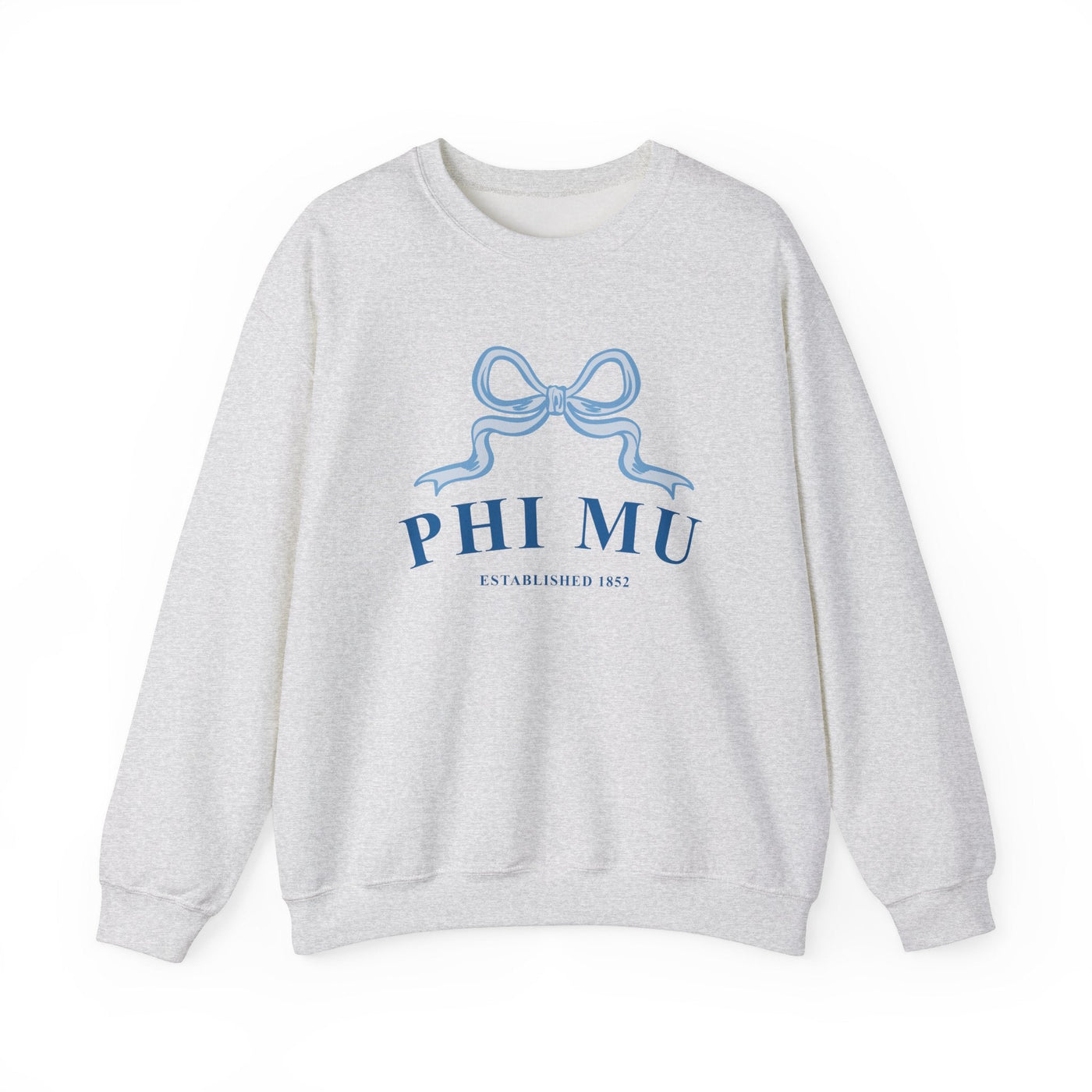 Phi Mu Ribbon Sorority Crewneck | Phi Mu Trendy Sweatshirt Big Little Recruitment Gift