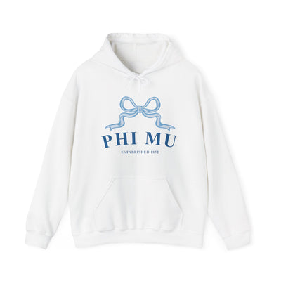 Phi Mu Ribbon Sorority Hoodie | Phi Mu Trendy Sweatshirt Big Little Recruitment Gift