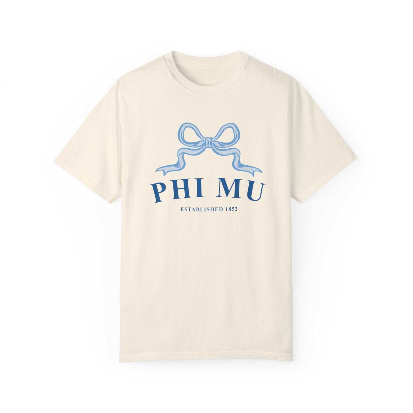 Phi Mu Ribbon Sorority T-Shirt | Phi Mu Trendy Shirt Big Little Recruitment Gift