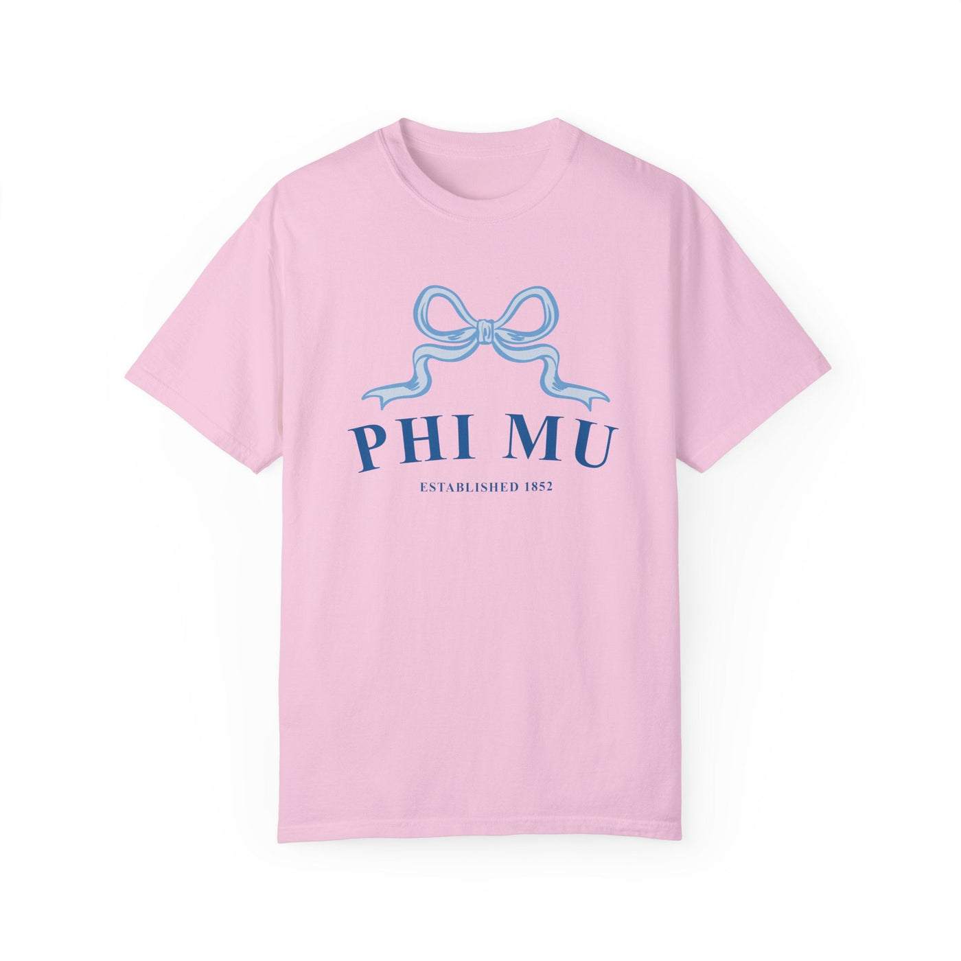 Phi Mu Ribbon Sorority T-Shirt | Phi Mu Trendy Shirt Big Little Recruitment Gift