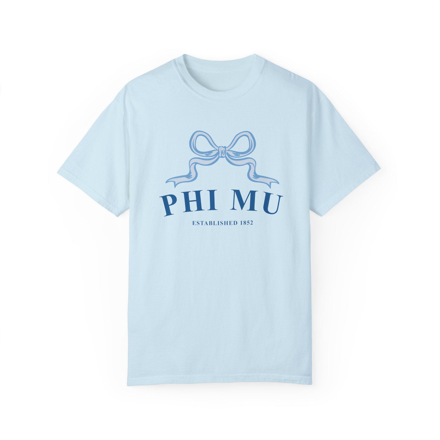 Phi Mu Ribbon Sorority T-Shirt | Phi Mu Trendy Shirt Big Little Recruitment Gift