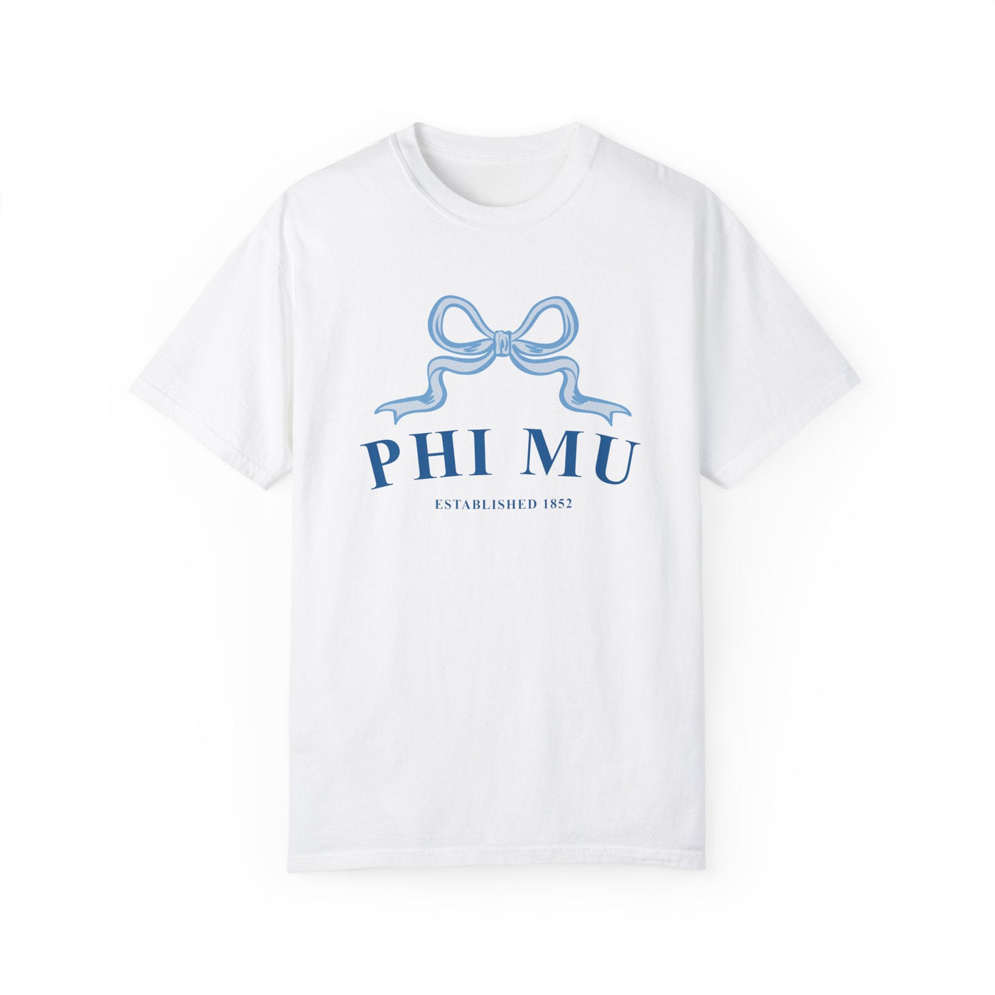 Phi Mu Ribbon Sorority T-Shirt | Phi Mu Trendy Shirt Big Little Recruitment Gift