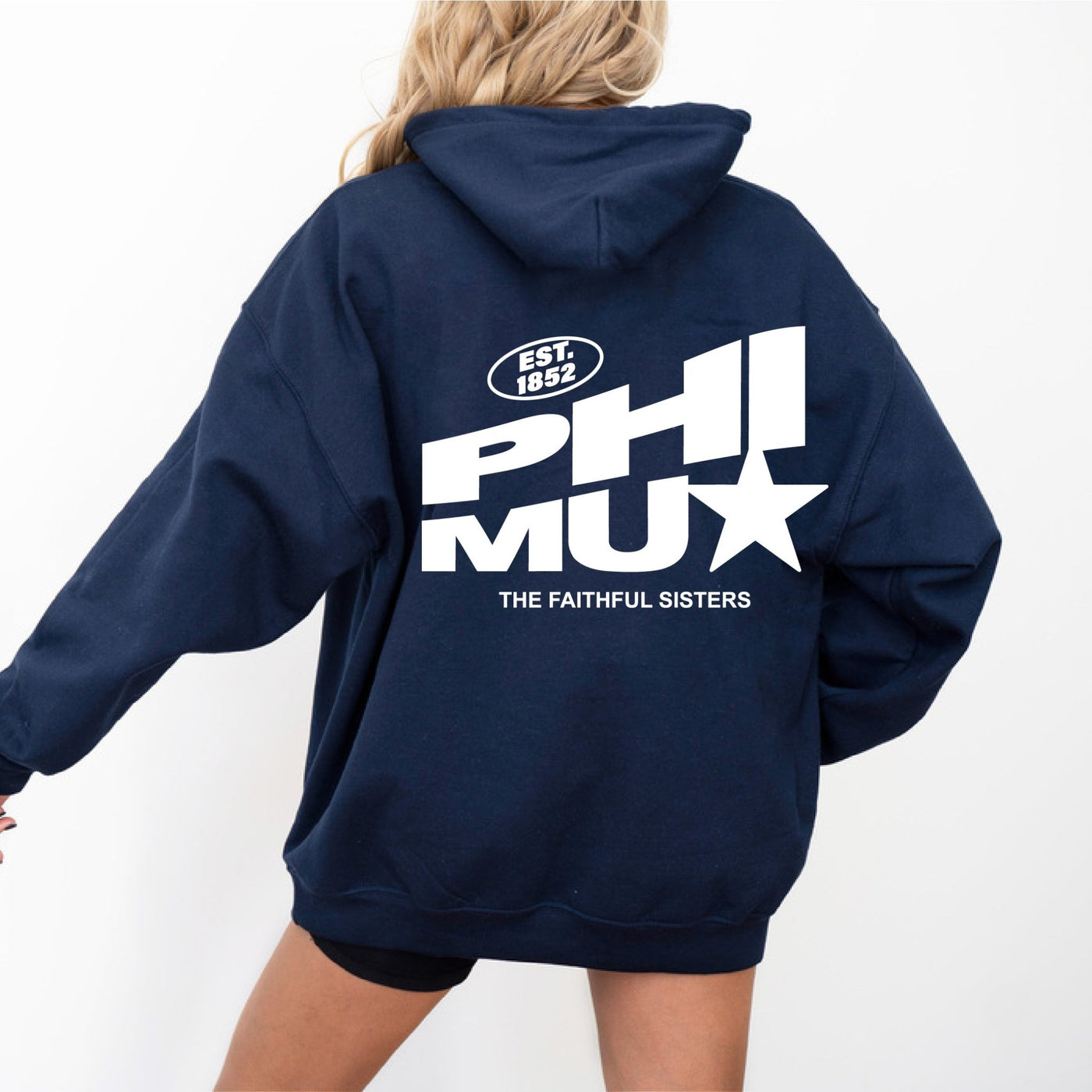 Phi Mu Trendy Star Sorority Hoodie | Phi Mu Cute Sweatshirt | Big Little Gift | Recruitment Gift