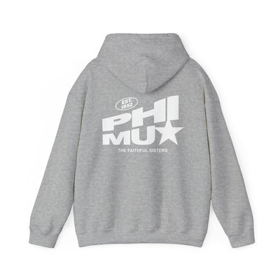 Phi Mu Trendy Star Sorority Hoodie | Phi Mu Cute Sweatshirt | Big Little Gift | Recruitment Gift