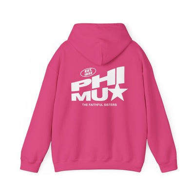 Phi Mu Trendy Star Sorority Hoodie | Phi Mu Cute Sweatshirt | Big Little Gift | Recruitment Gift