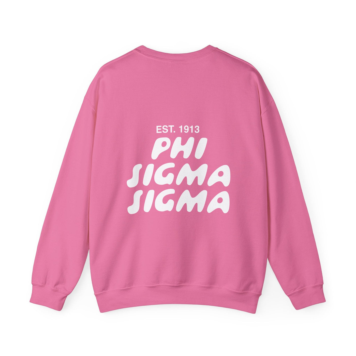 Phi Sigma Sigma Bubble Font Sorority Crewneck Sweatshirt | Phi Sig Trendy Sweatshirt | Big Little Gift | Recruitment Gift