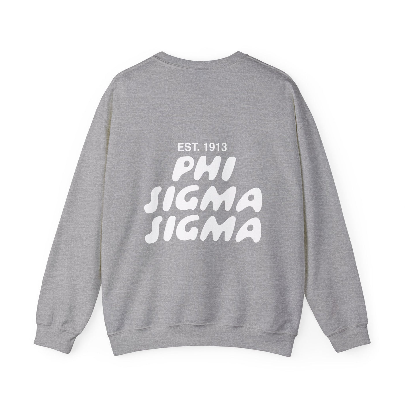 Phi Sigma Sigma Bubble Font Sorority Crewneck Sweatshirt | Phi Sig Trendy Sweatshirt | Big Little Gift | Recruitment Gift