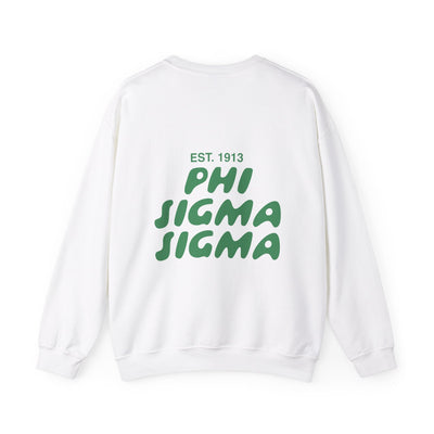 Phi Sigma Sigma Bubble Font Sorority Crewneck Sweatshirt | Phi Sig Trendy Sweatshirt | Big Little Gift | Recruitment Gift