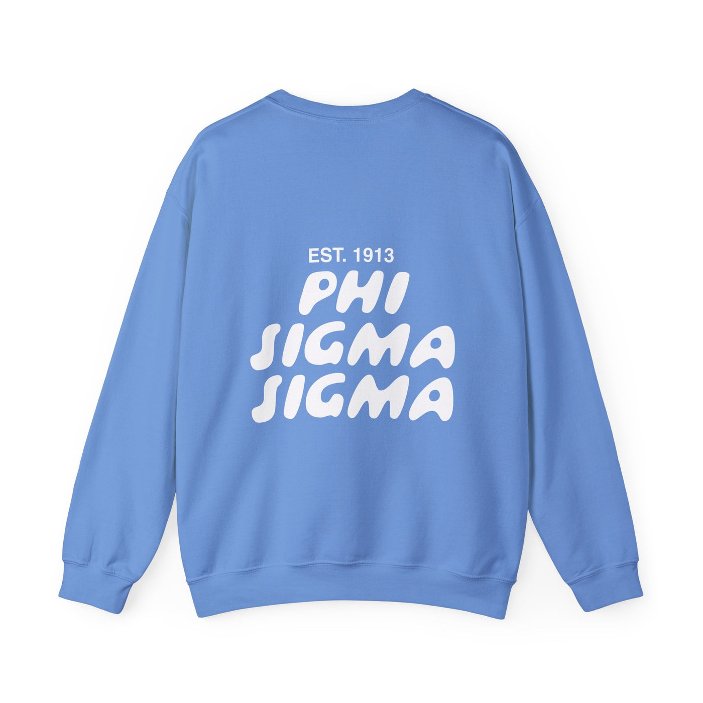 Phi Sigma Sigma Bubble Font Sorority Crewneck Sweatshirt | Phi Sig Trendy Sweatshirt | Big Little Gift | Recruitment Gift