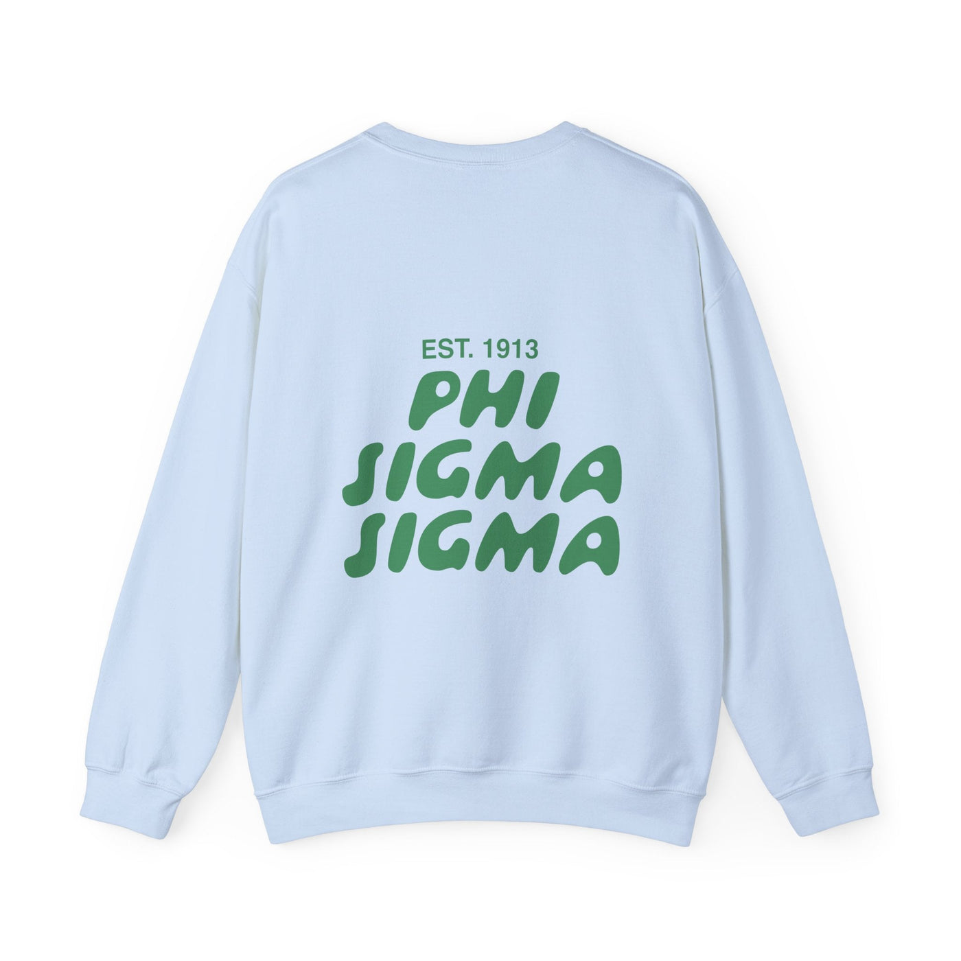 Phi Sigma Sigma Bubble Font Sorority Crewneck Sweatshirt | Phi Sig Trendy Sweatshirt | Big Little Gift | Recruitment Gift