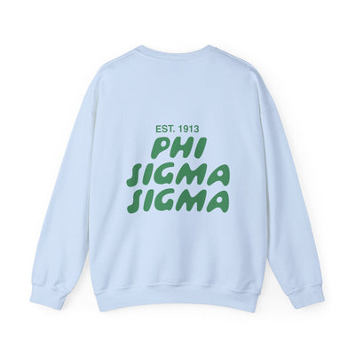 Phi Sigma Sigma Bubble Font Sorority Crewneck Sweatshirt | Phi Sig Trendy Sweatshirt | Big Little Gift | Recruitment Gift