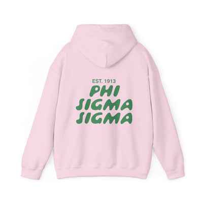 Phi Sigma Sigma Bubble Font Sorority Hoodie | Phi Sig Trendy Sweatshirt | Big Little Gift | Recruitment Gift