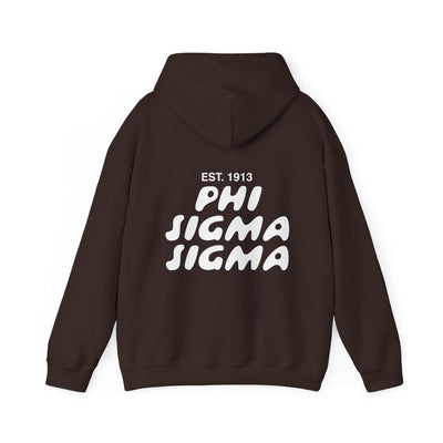 Phi Sigma Sigma Bubble Font Sorority Hoodie | Phi Sig Trendy Sweatshirt | Big Little Gift | Recruitment Gift