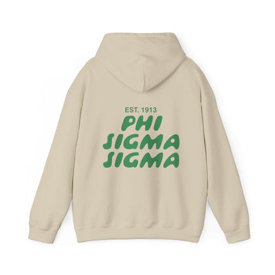 Phi Sigma Sigma Bubble Font Sorority Hoodie | Phi Sig Trendy Sweatshirt | Big Little Gift | Recruitment Gift