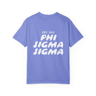 Phi Sigma Sigma Bubble Letter T-Shirt | Phi Sig Trendy College Greek Custom Oversized Shirt | Big Little Sorority T Shirt Gift