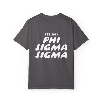 Phi Sigma Sigma Bubble Letter T-Shirt | Phi Sig Trendy College Greek Custom Oversized Shirt | Big Little Sorority T Shirt Gift